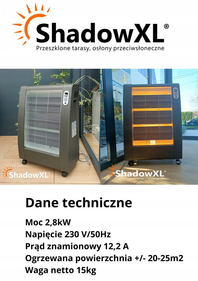Airrex AH-720 Electric Infrared Heater 2,8kW Mobile Heater Manufacturer code Airrex- AH720