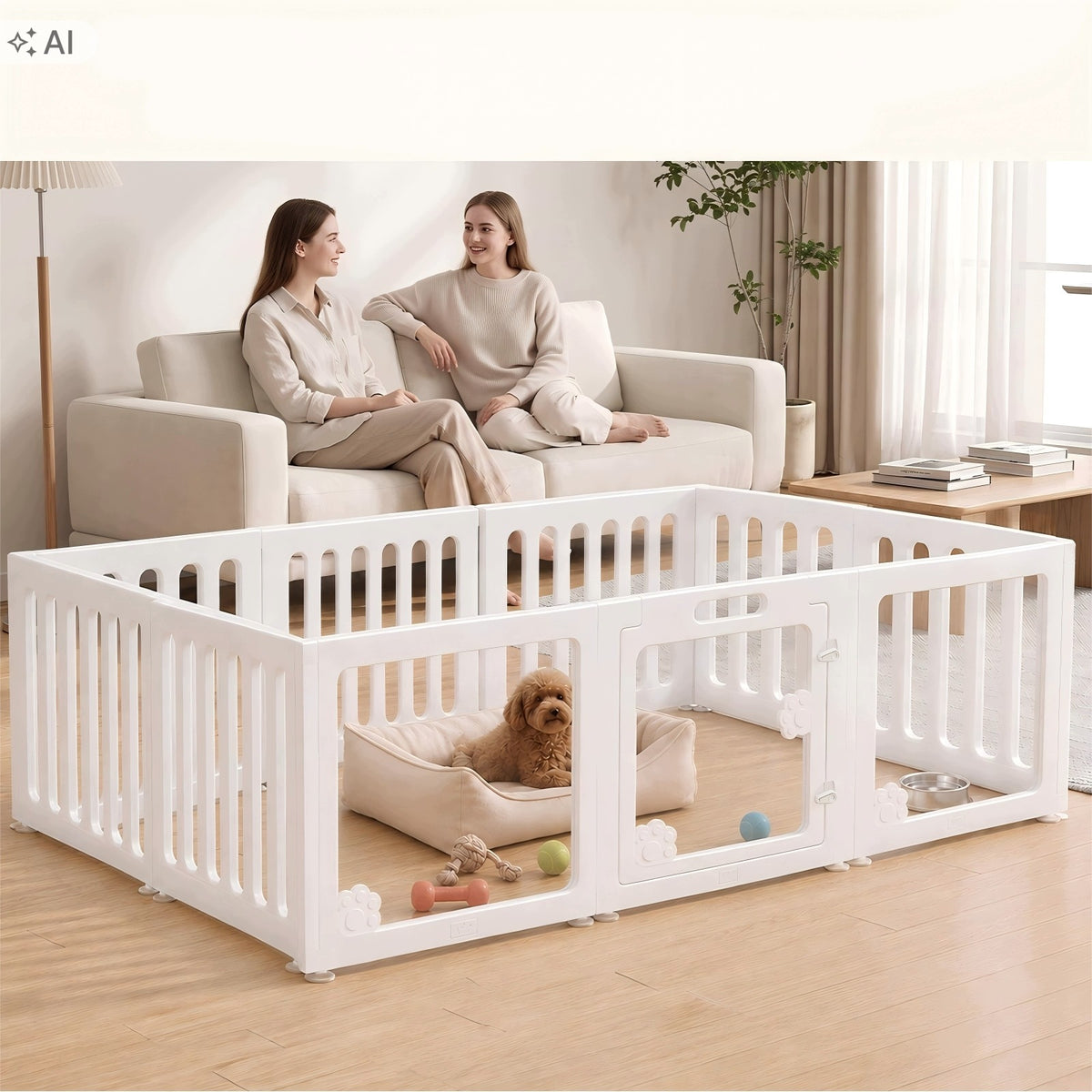 Akrylowy Kojec dla Psa Szczeniąt DIY Wybieg Zagroda 150x100x60cm Manufacturer code 810177904496