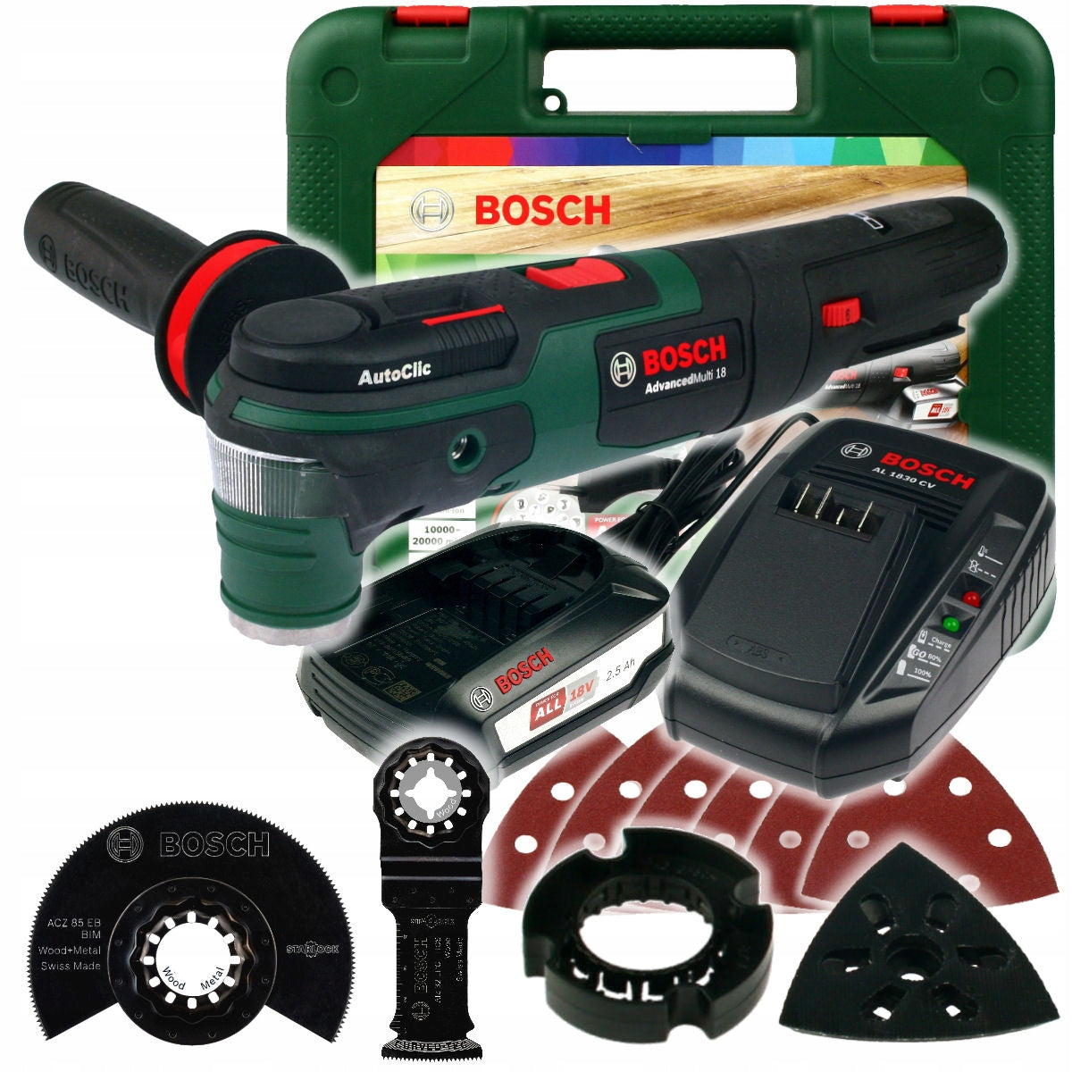 Akumulátorové multifunkční nářadí Bosch AdvancedMulti 18 s kufříkem