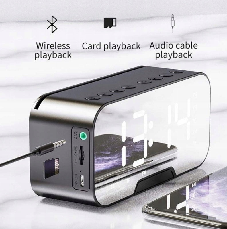 Alarm Clock Bluetooth Digital Mirror Clock for Desk FW-W668 Manufacturer code 14868038889