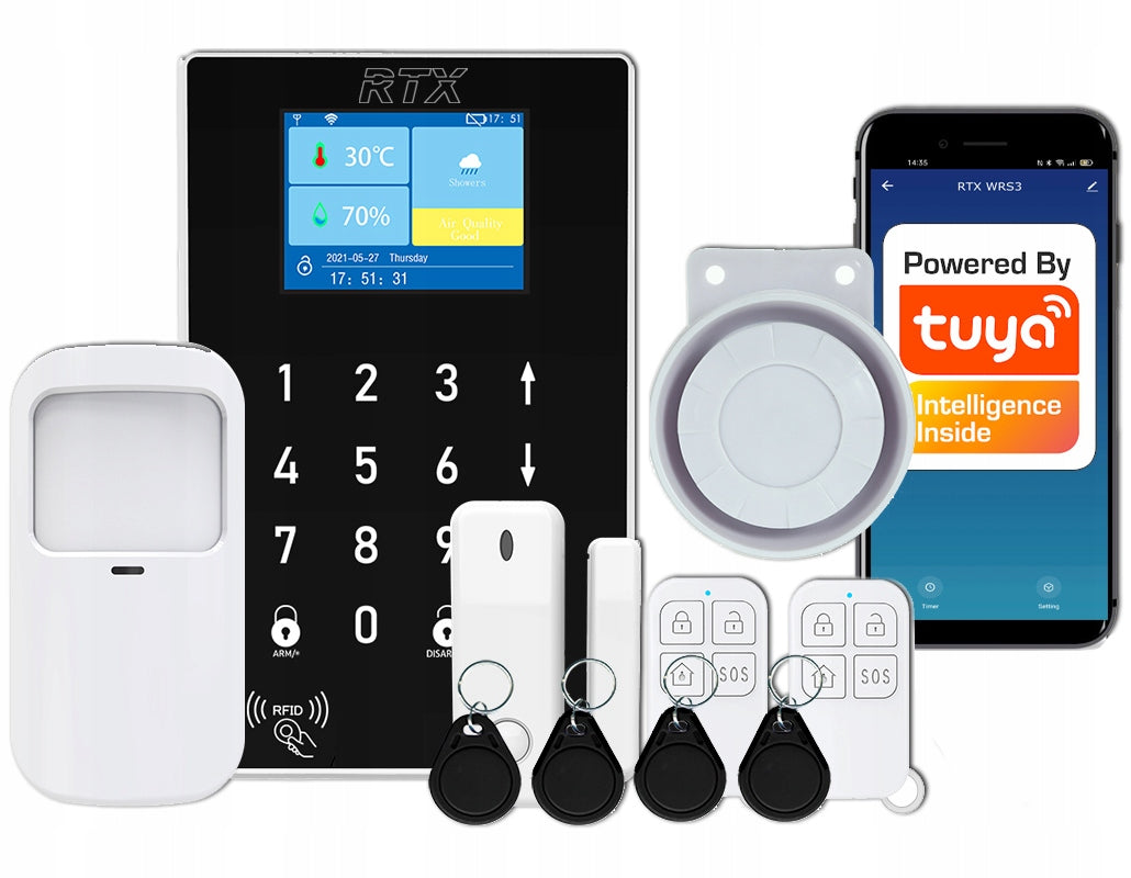 Alarm wireless sensors TUYA WiFi RFID GSM PL