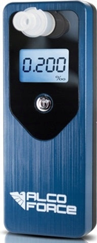 AlcoForce E700 breathalyzer with blue sensor + CASE + MOUTHPIECES