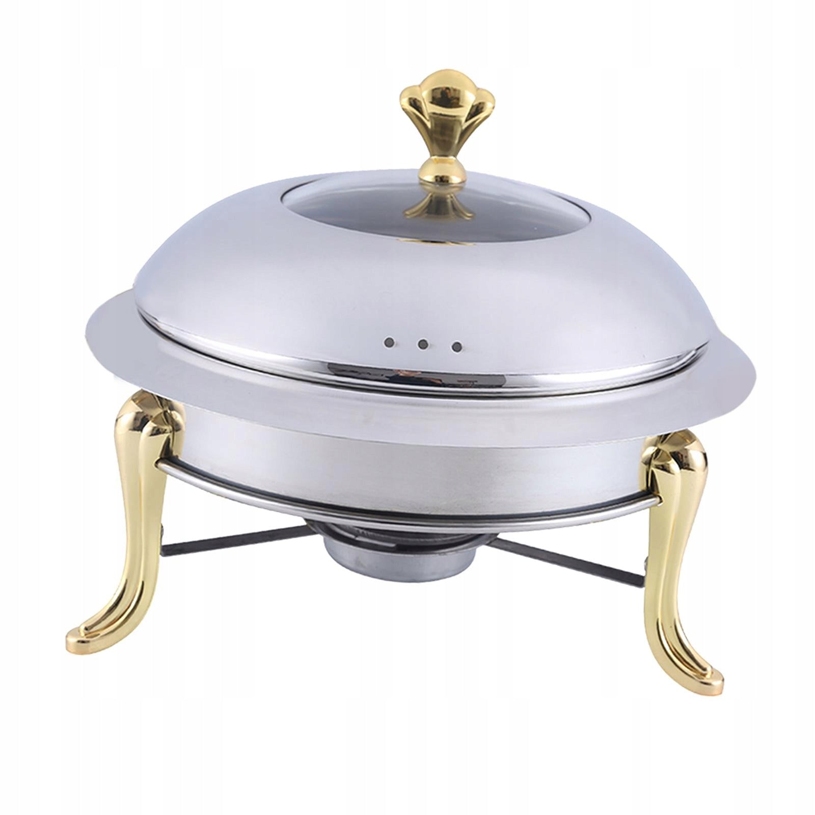 Alcohol Stove Anti Scalding Catering Warmer Set for Outdoor Aureate Packaging status original