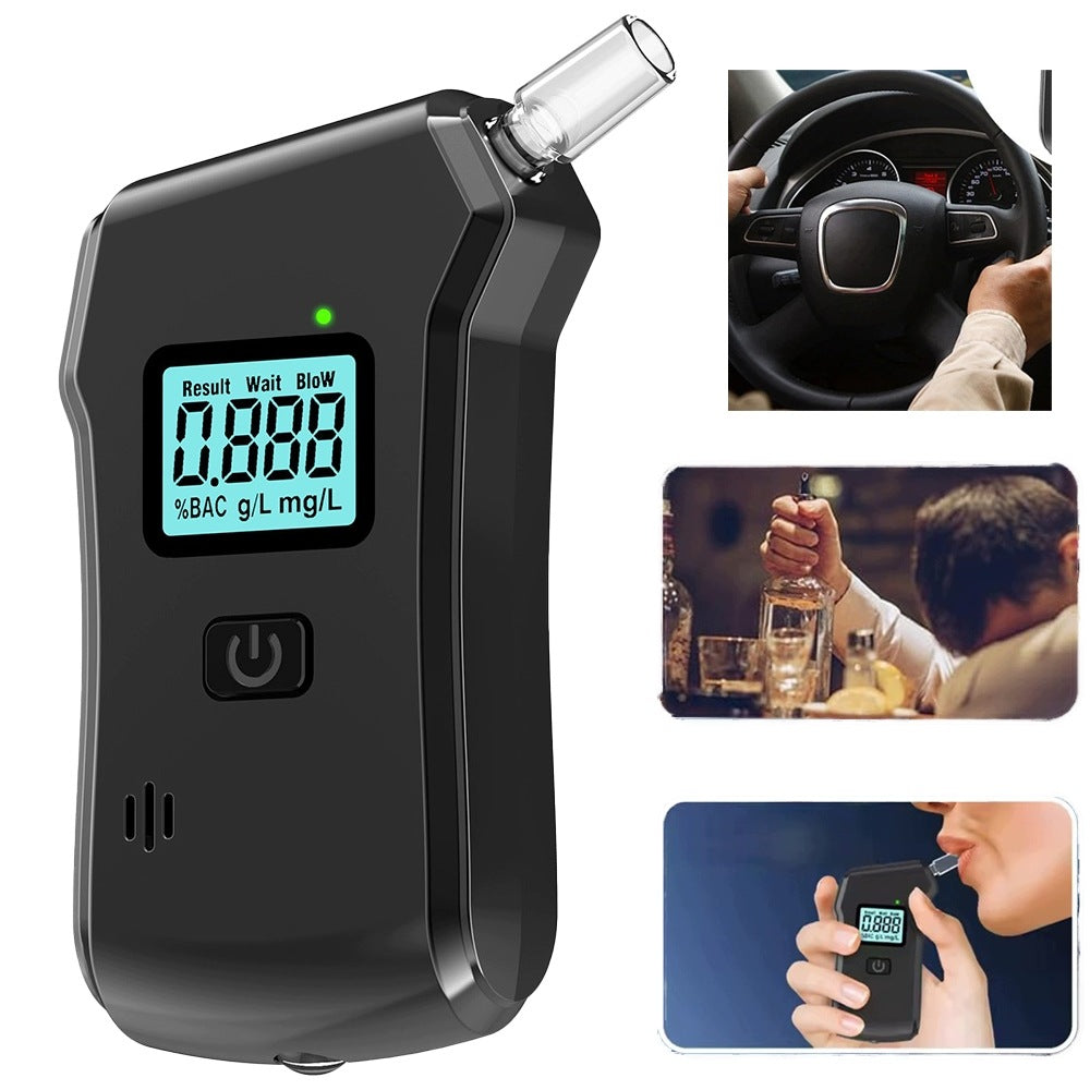 Alcohol Tester Breathalyzer 0-200mg/100ml Portable Digital 3s Fast