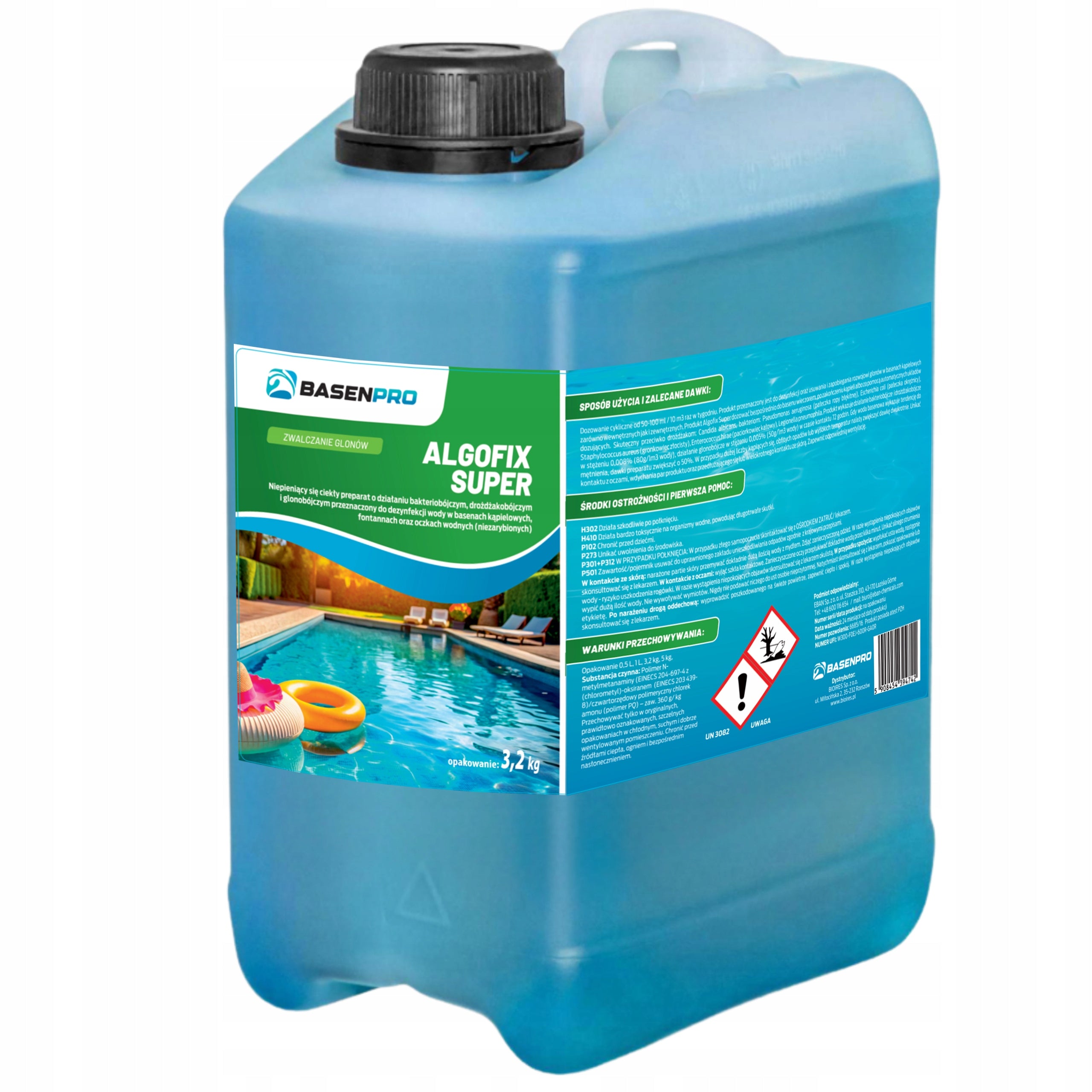 Algae agent ALGOFIX STRONG ANTIALGAE FOR SWIMMING POOL ALGAE IN THE POOL 3,2kg Product form liquid