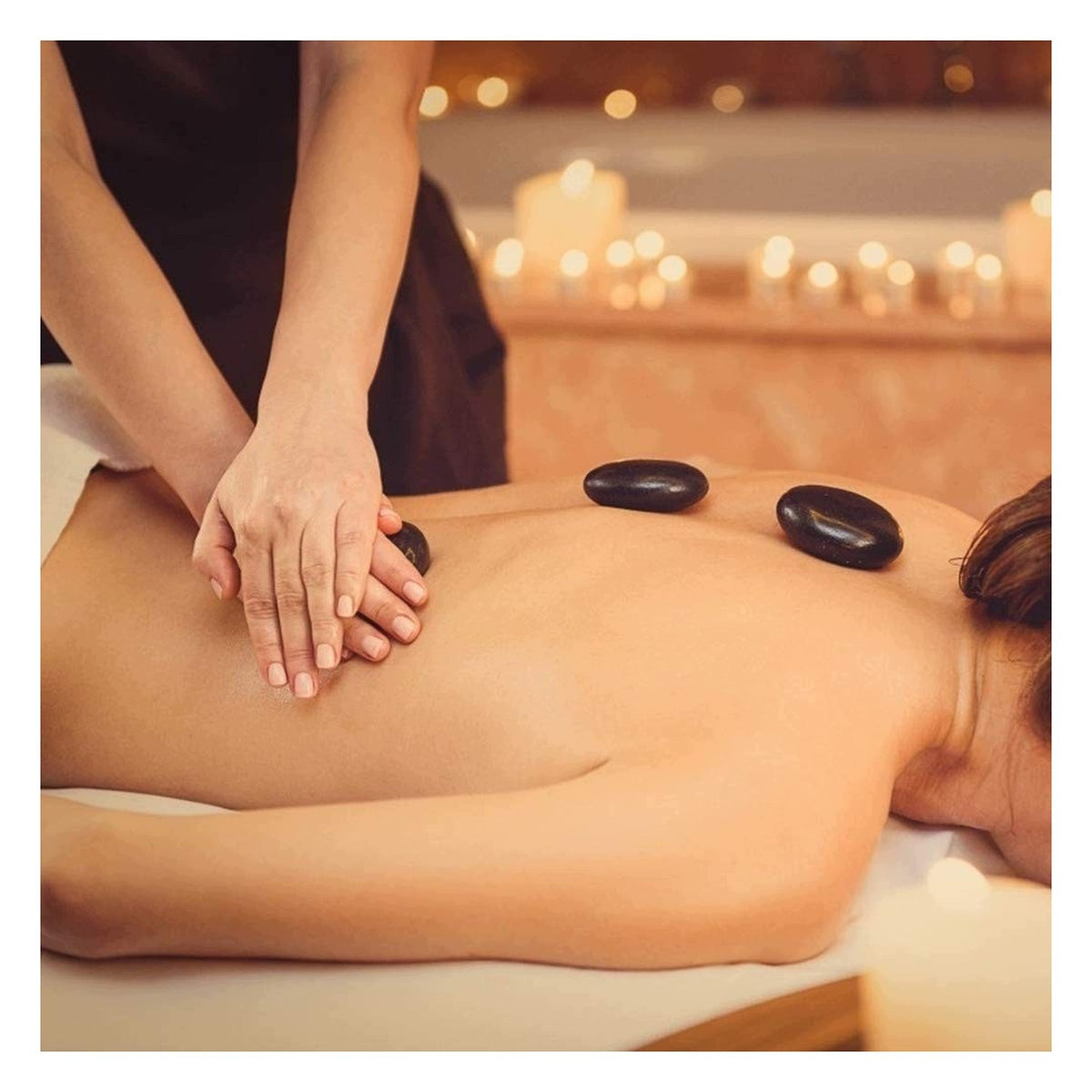 Allecto - Massage Stones - Set of 20 - Basalt Brand no brand