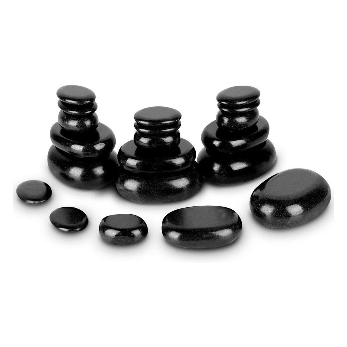 Allecto - Massage Stones - Set of 20 - Basalt