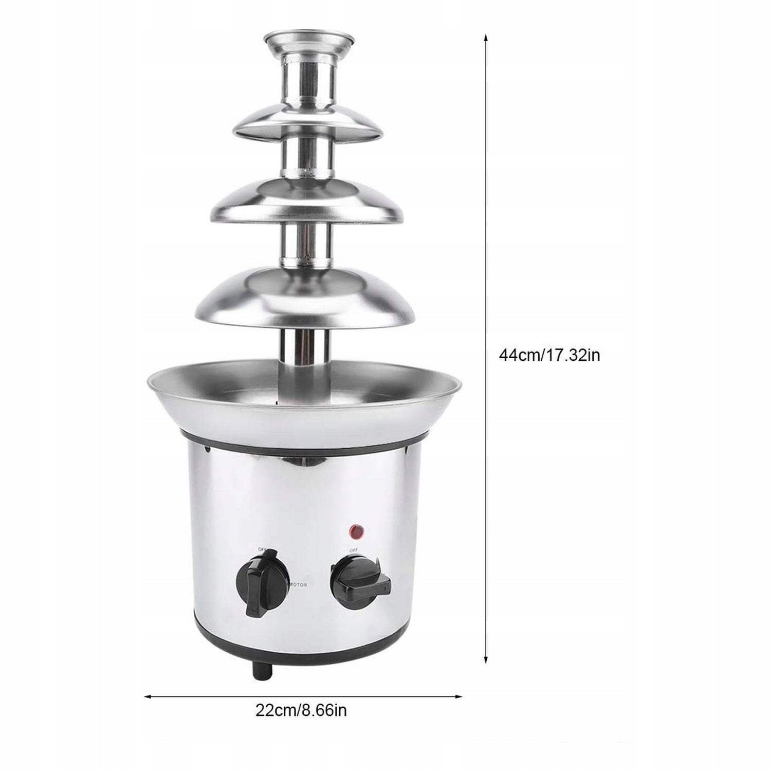 Allecto - chocolate fountain - stainless steel - for parties Dominant color clear
