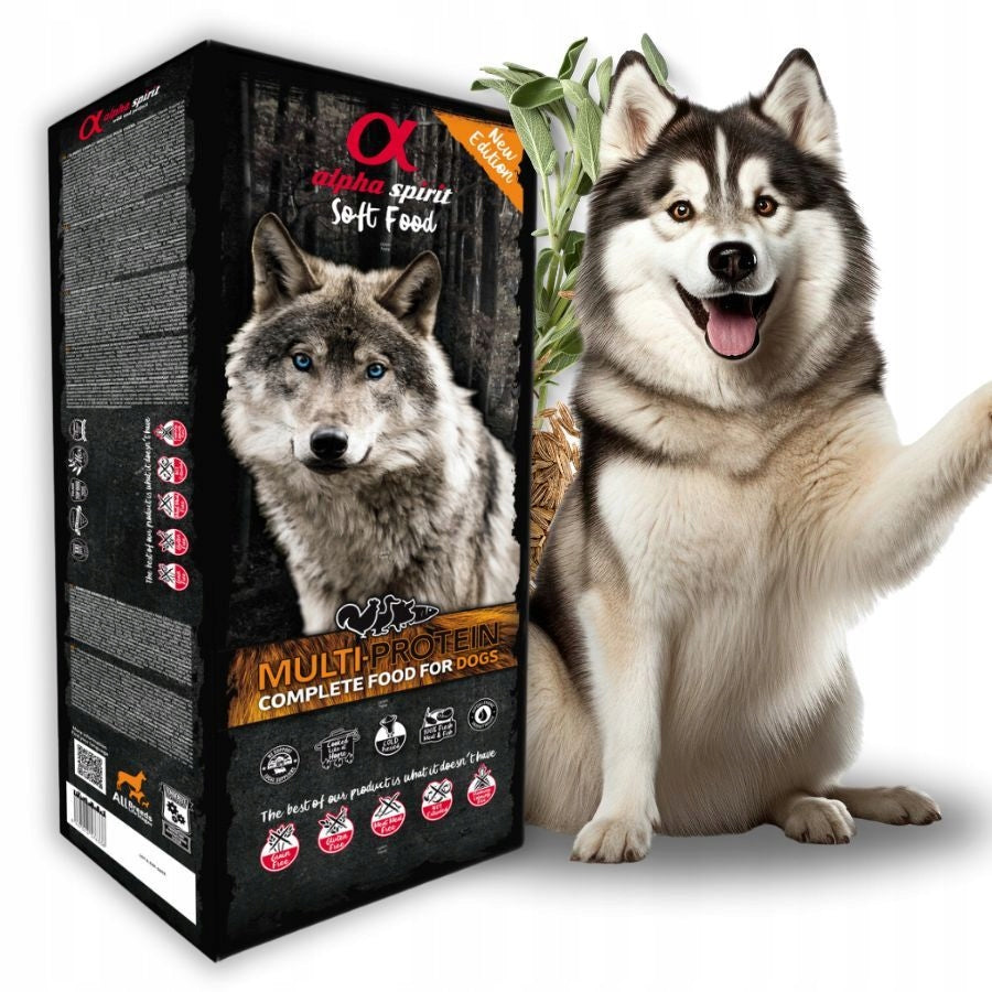 Alpha Spirit MULTIPROTEIN complete SEMI-SOFT dog food CHICKEN 9kg