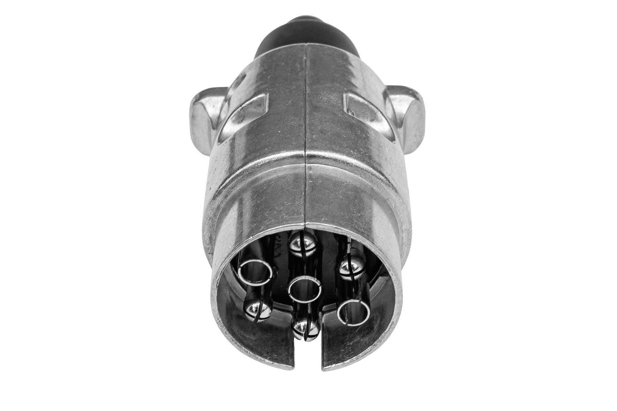 Aluminium plug 7-PIN KNOTT copper contacts 12/24V for trailer semi-trailer Kind 7 PIN