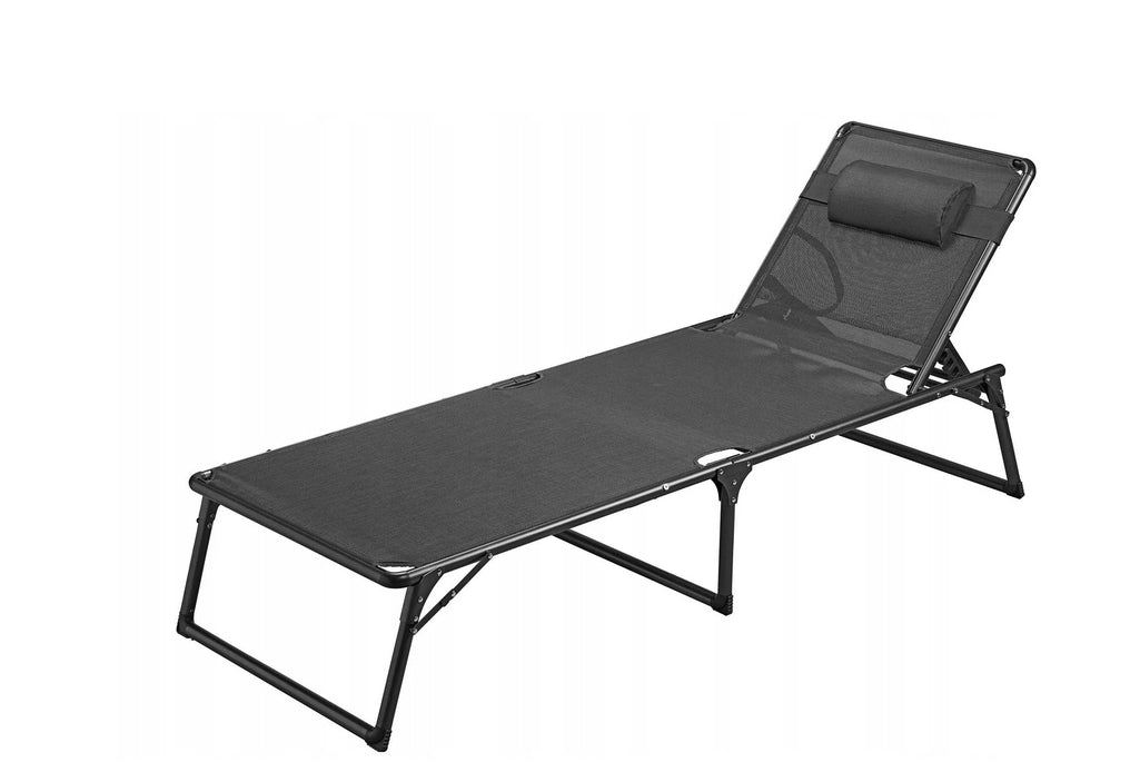 Aluminium sun lounger with headrest Livarno Home GREY ATLANTA PORTABLE Brand Livarno Home