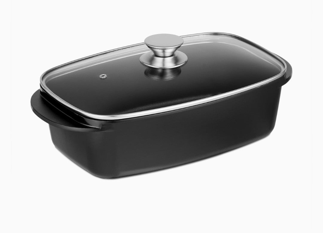Aluminum Brittany with lid 5l for oven for gas cookers induction