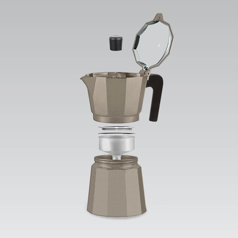 Aluminum Coffee Maker - 3 cups 150ml | Maestro MR-1666-3-BROWN Material aluminum