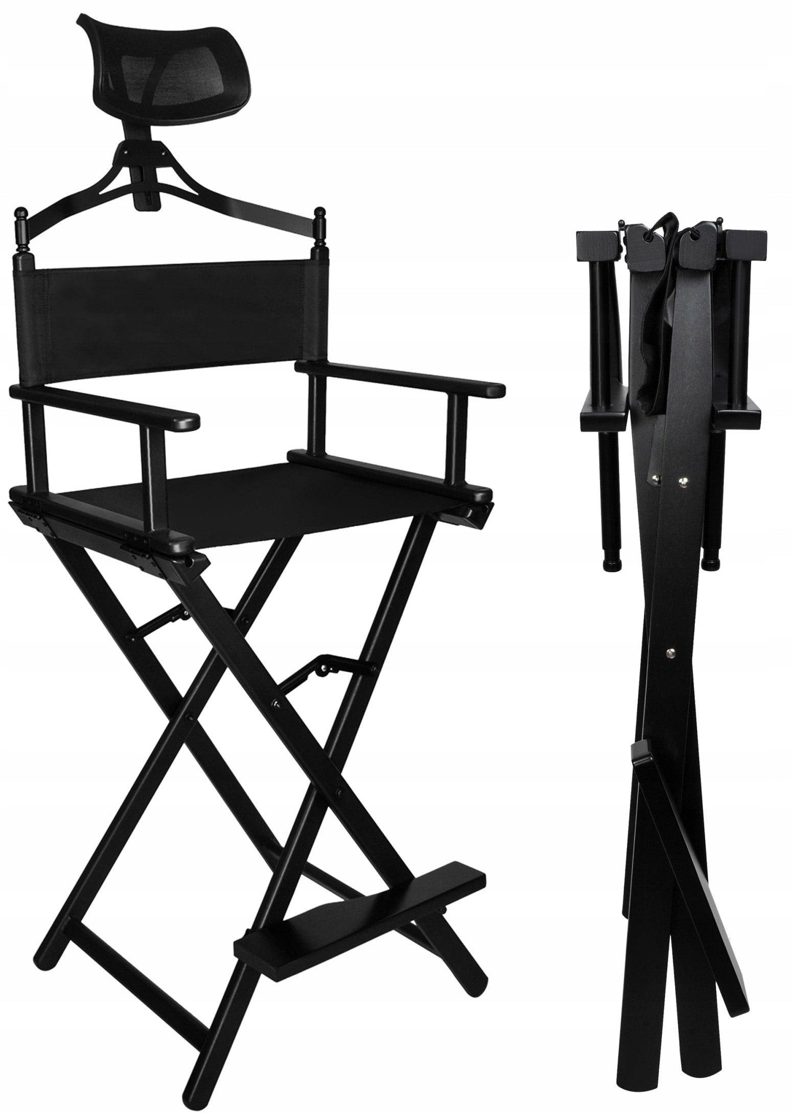 Aluminum Folding Chair With Make-Up Headrest