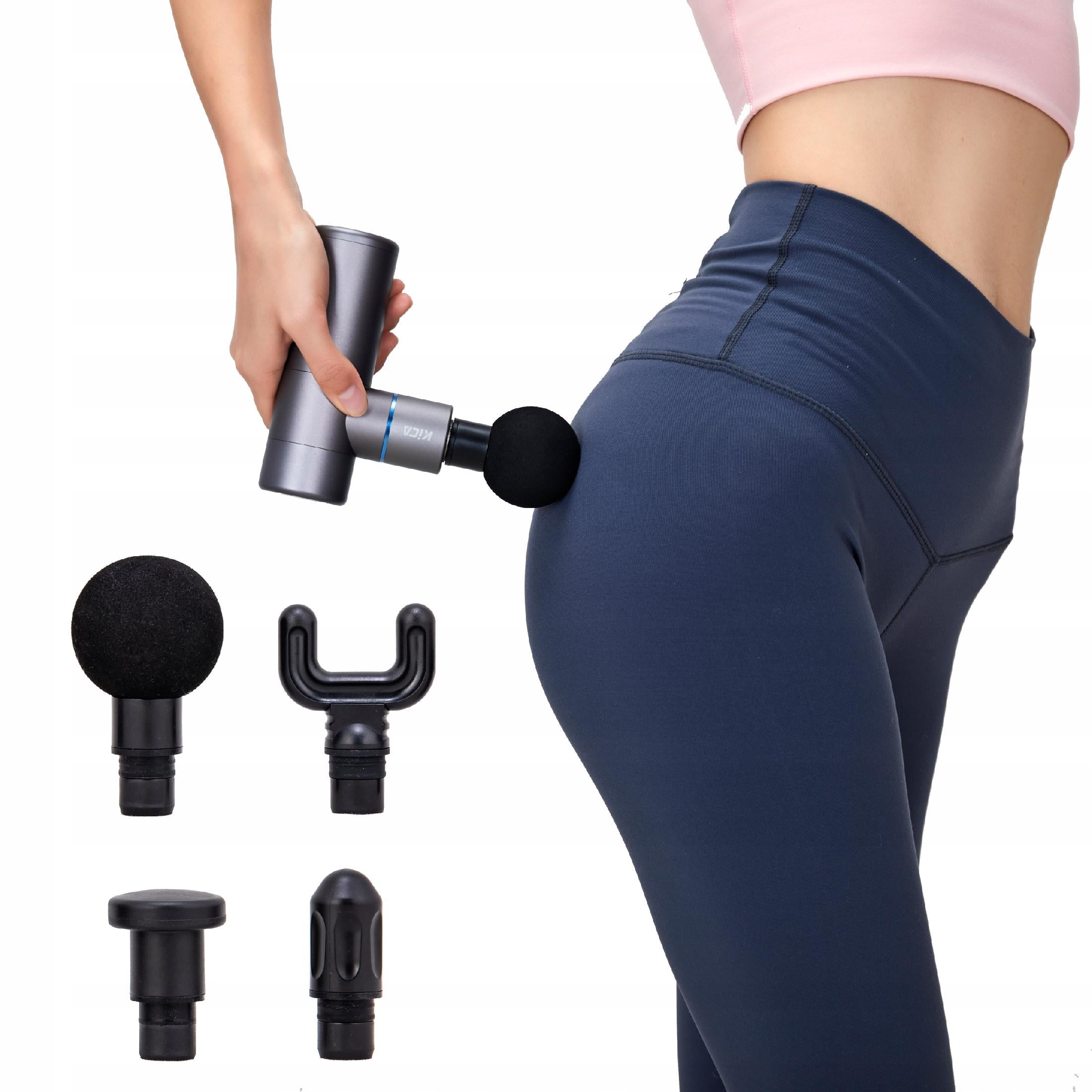 Aluminum massage gun Kica 4 heads cellulite sourdough Packaging status original