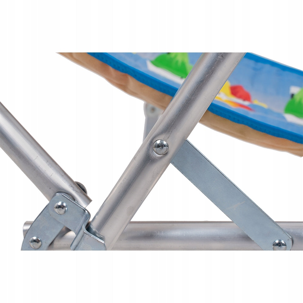 Aluminum sunbed for garden balcony terrace beach folding 120kg Color multicolor