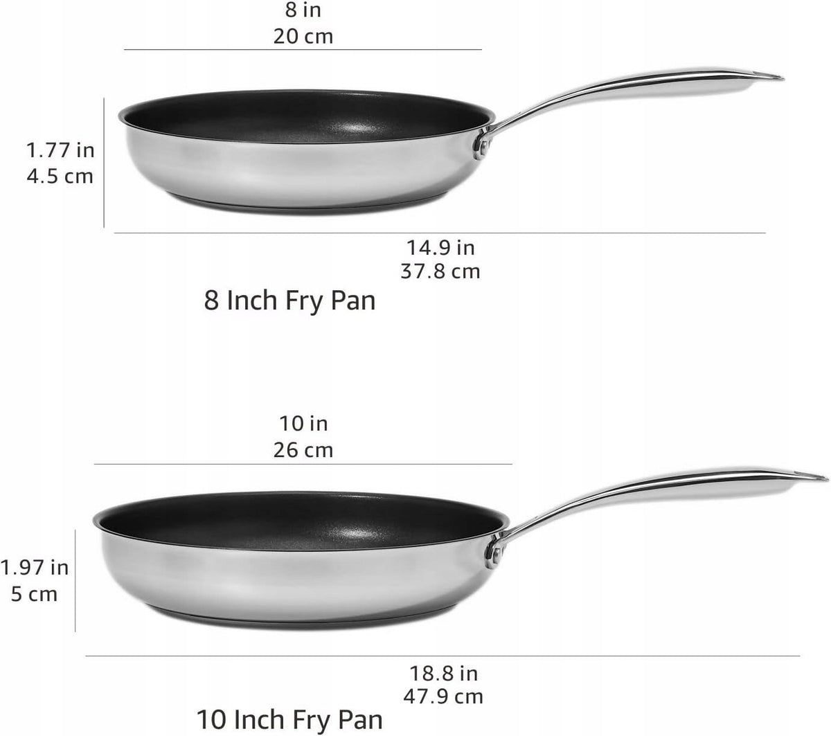 Amazon Basics 2-Piece Pan Set Number of items in the set 2