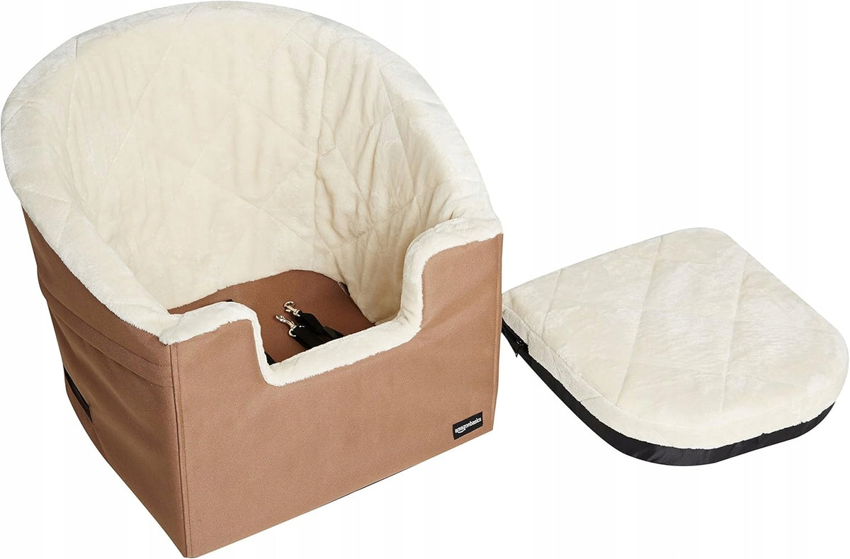 Amazon Basics Raised Bucket Seat for Dog Small Breed Beige Brand no brand