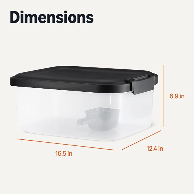 Amazon Basics pet food container 4,5 kg transparent + spatula Manufacturer code B0DP6DH8FG