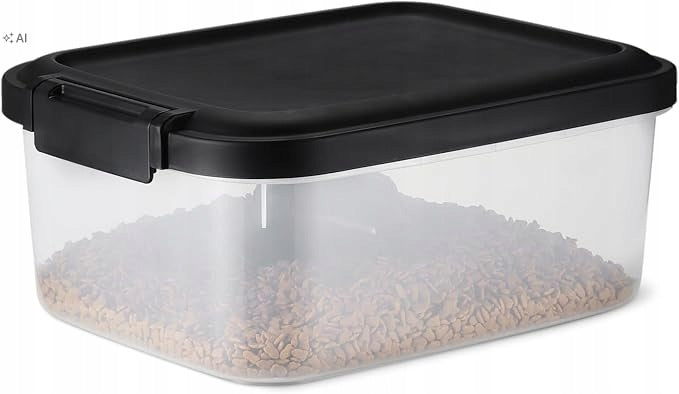 Amazon Basics pet food container 4,5 kg transparent + spatula Packaging status original