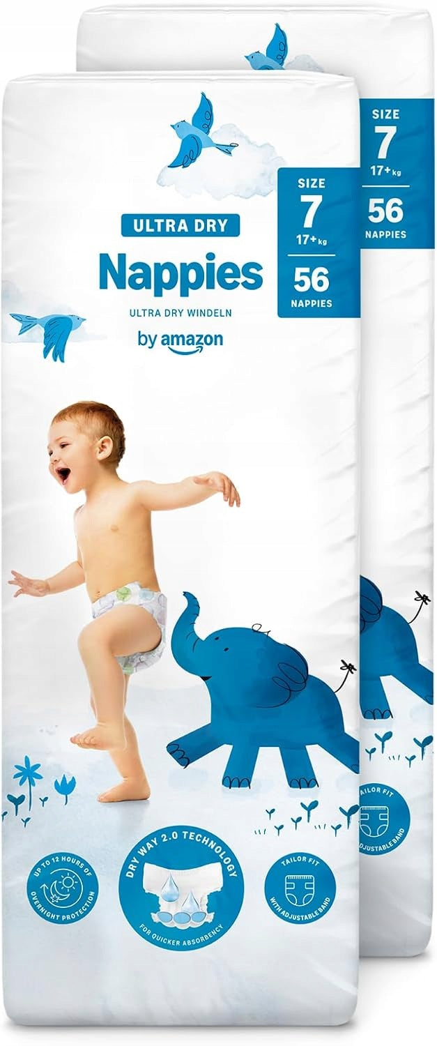 Amazon Ultra Dry Pampers Size 7 17kg+ 112pcs