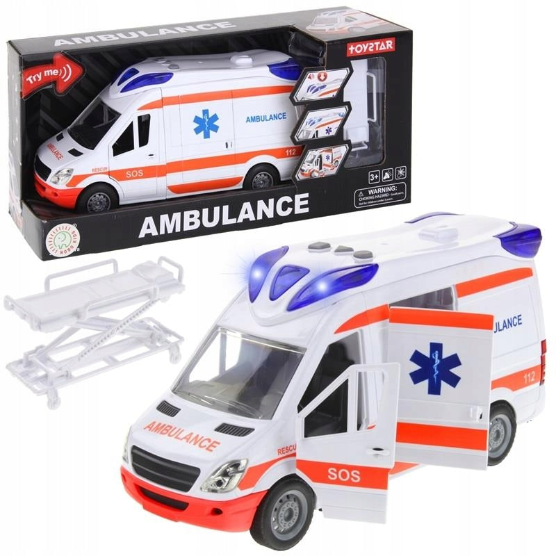 Ambulance Van Auto Drive Sounds Stretcher Opening Door