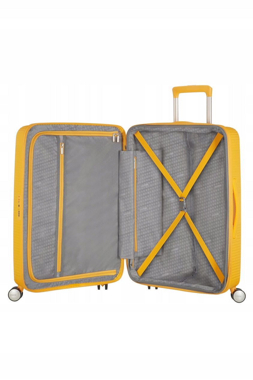 American Tourister Soundbox Suitcase Medium Hard 67cm Widened Yellow Brand American Tourister
