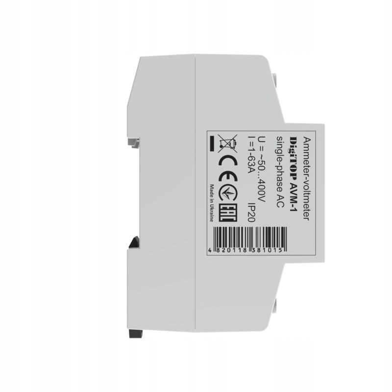 Amperemeter-voltmeter 1-63A DigiTOP AVM-1 Manufacturer code AVM-1