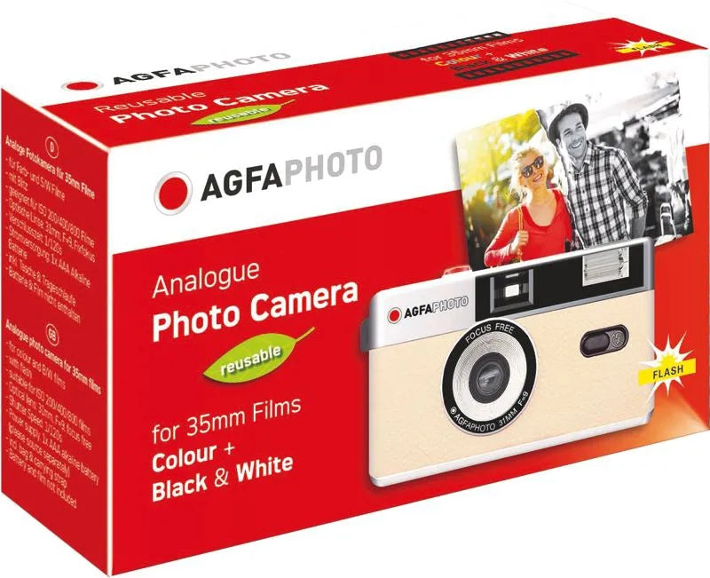 Analog camera AgfaPhoto Reusable Photo Camera beige Packaging status original