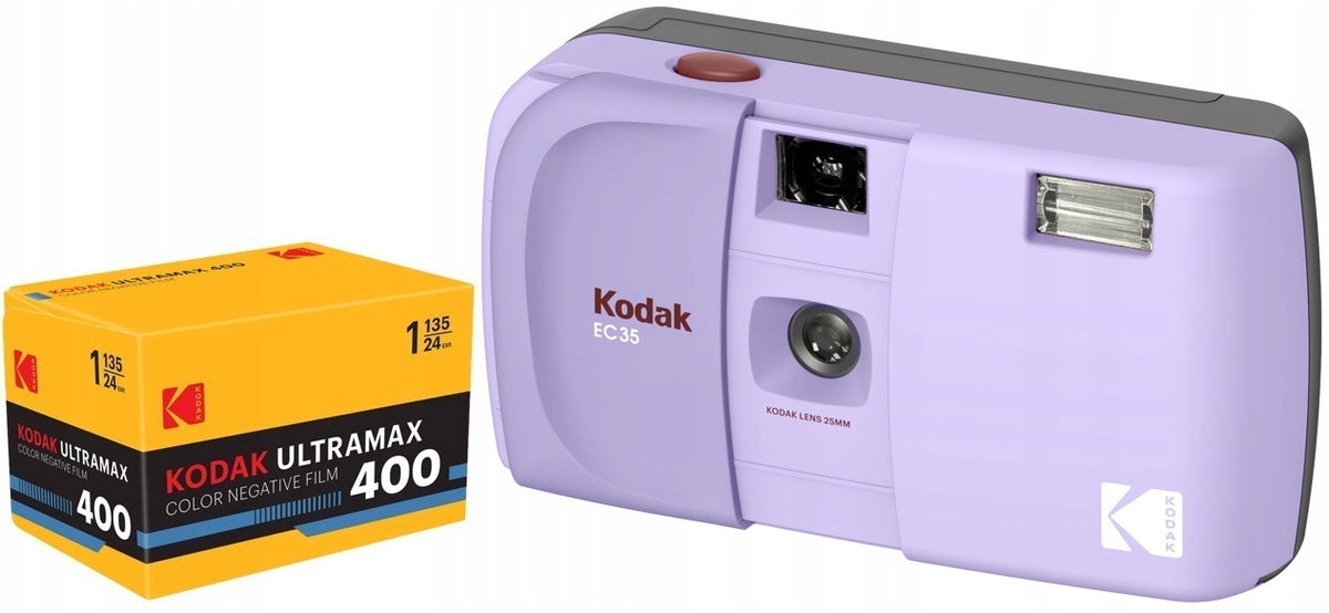 Analog camera Kodak EC35 purple + film Kodak Ultra 24 photos