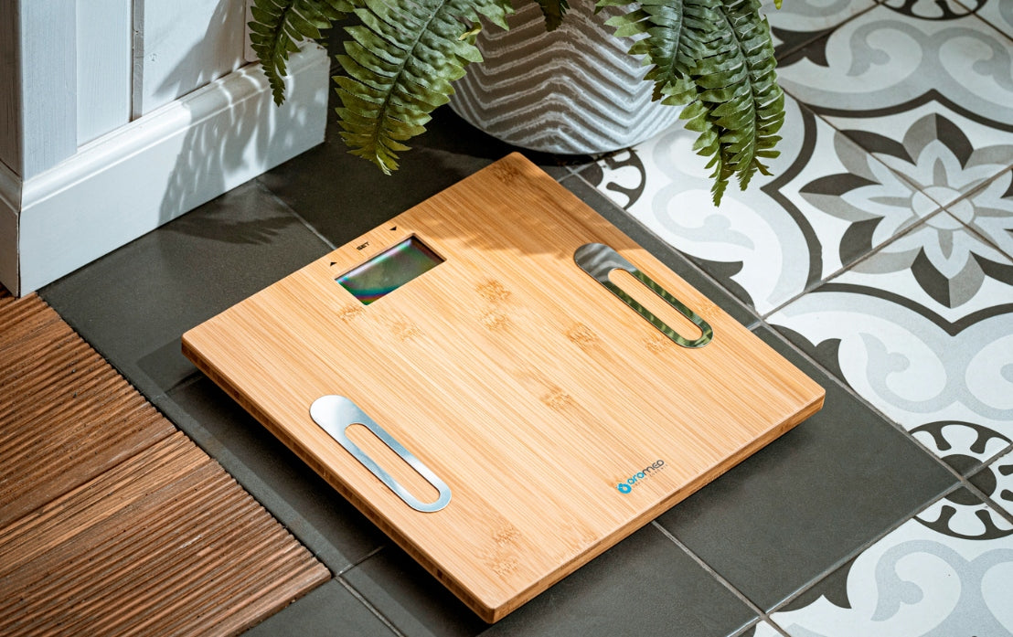 Analytical Bathroom Scale OROMED Oro Scale Bamboo Wood Manufacturer code WAG_ORO-SCALE_BAMBOO