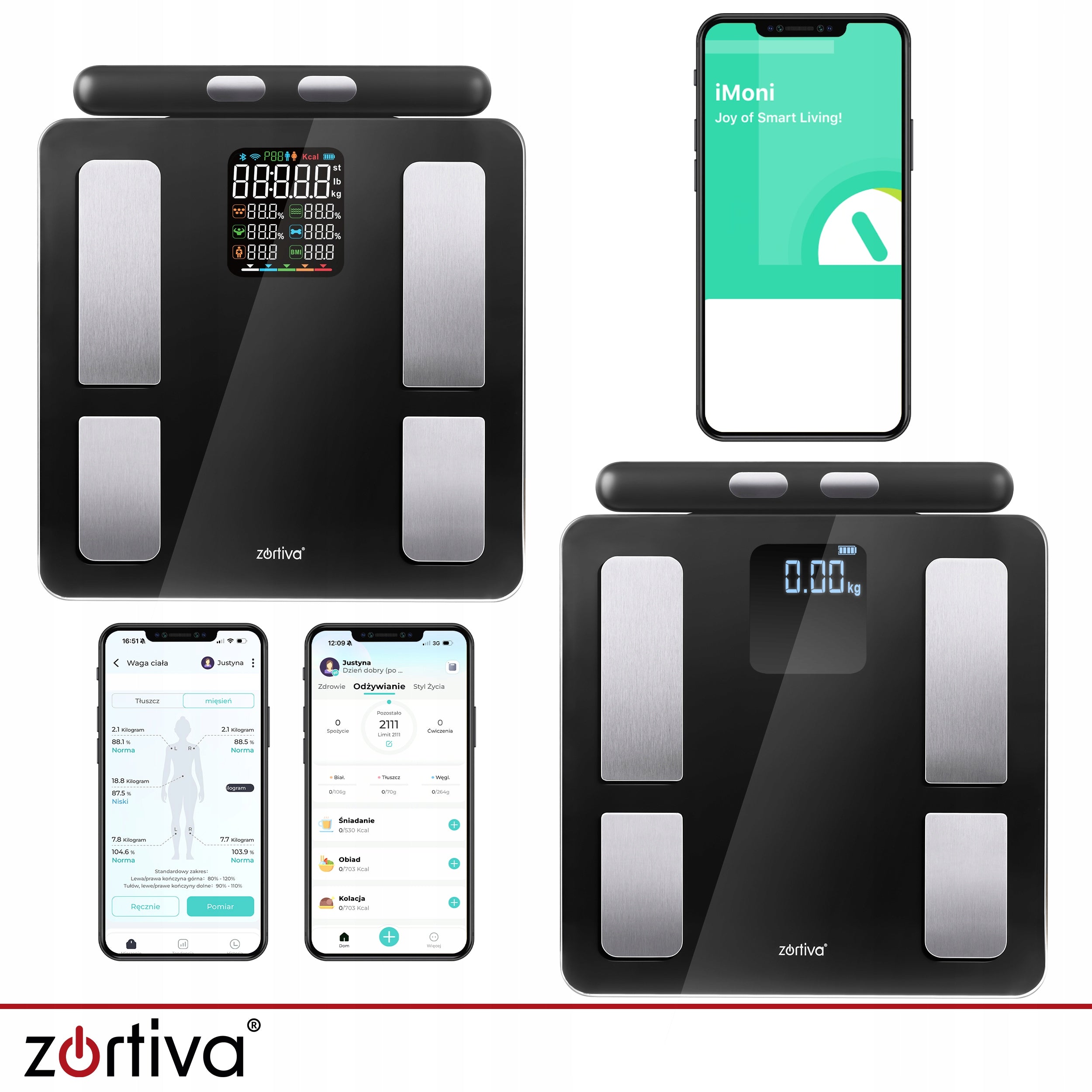 Analytical Bathroom Scale with Precision Handle 180kg Application in Polish Manufacturer code Waga łazienkowa analityczna Zortiva 26893