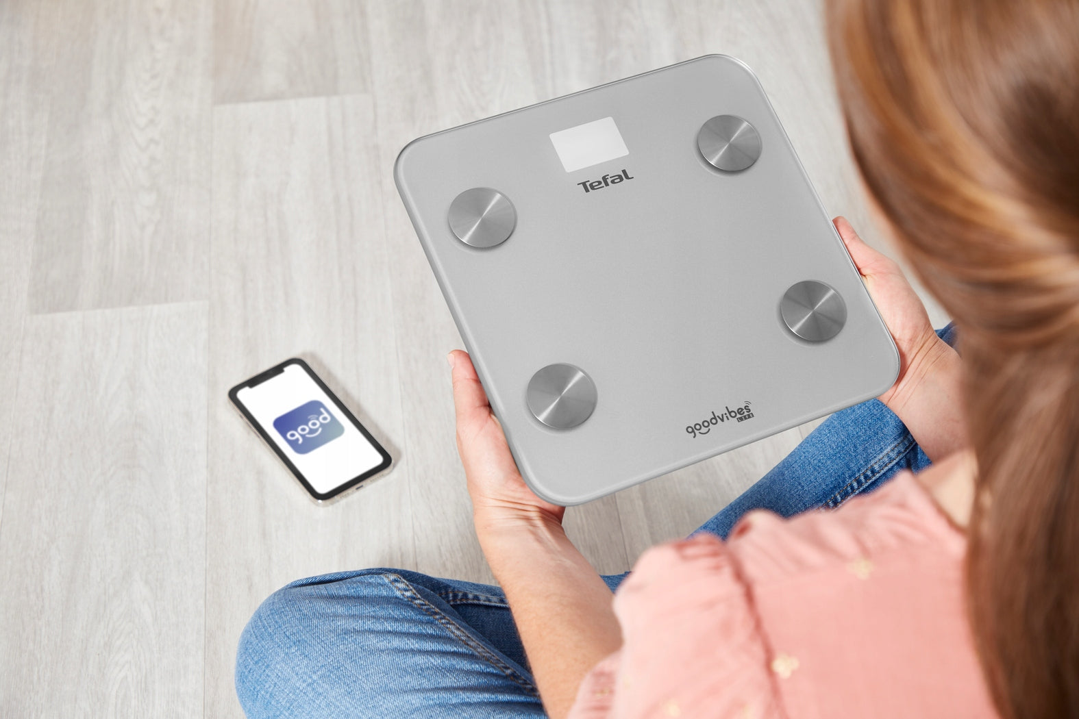 Analytical bathroom scale Tefal Goodvibes BM9600 BMI fat measurement Manufacturer code BM9600S1