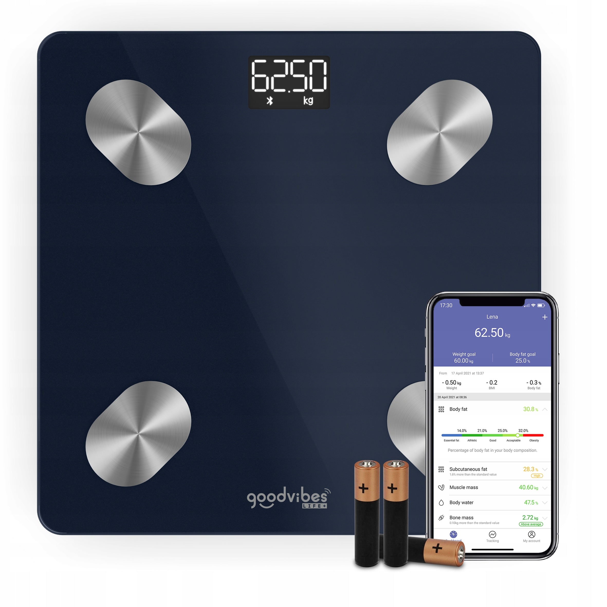 Analytical bathroom scale Tefal Goodvibes Life+ 2.0 BM9720 BMI 180kg