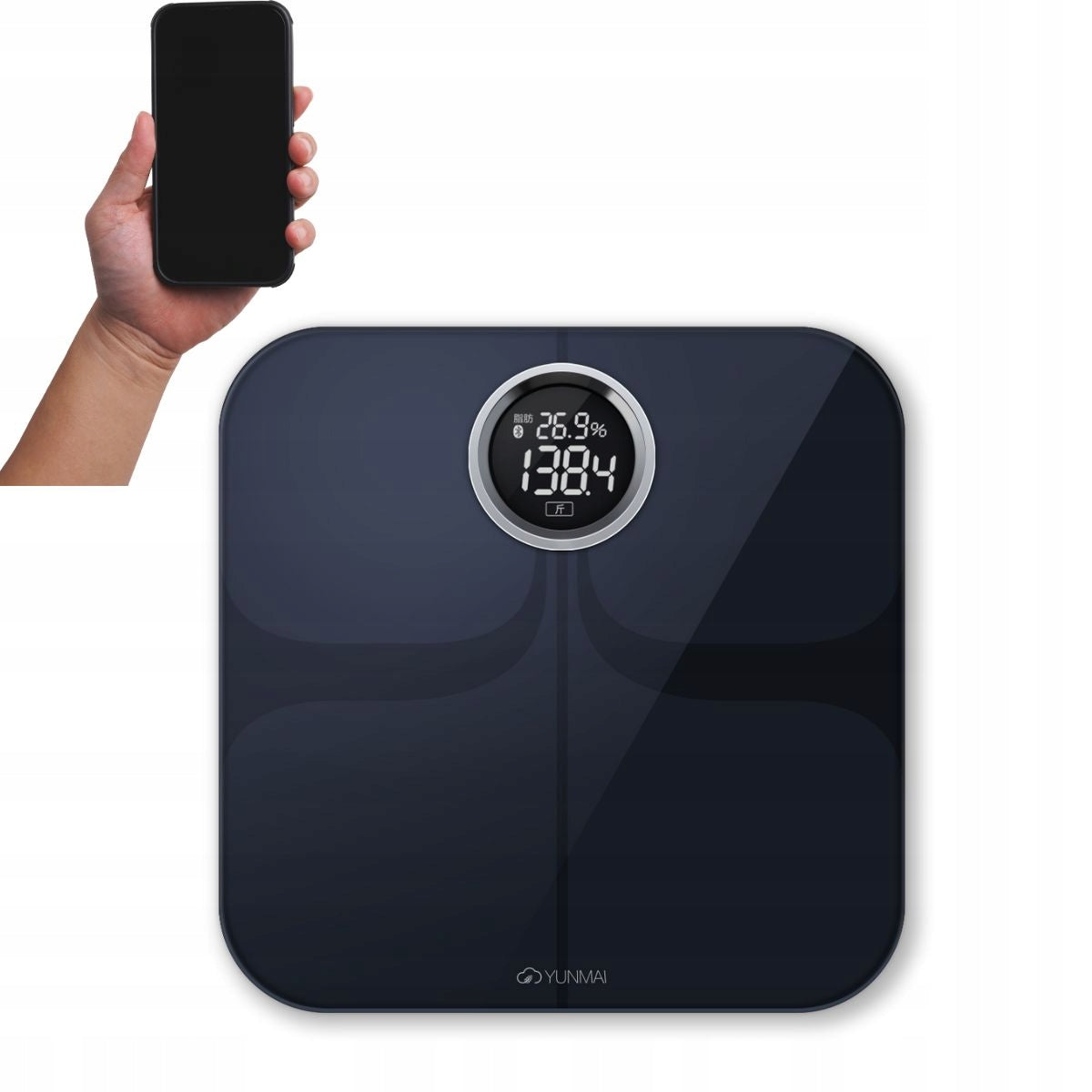 Analytical bathroom scale with mobile application Yunmai Pro