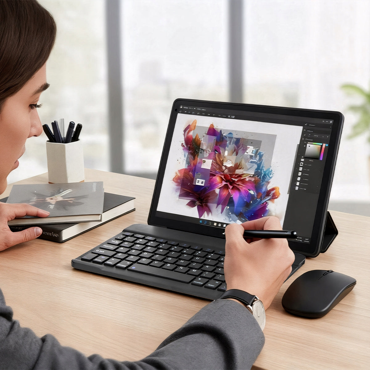 Android 15 2-in-1 Tablet 10“ 20GB+1TB expand Keyboard Case& Stylus Mouse Packaging status original