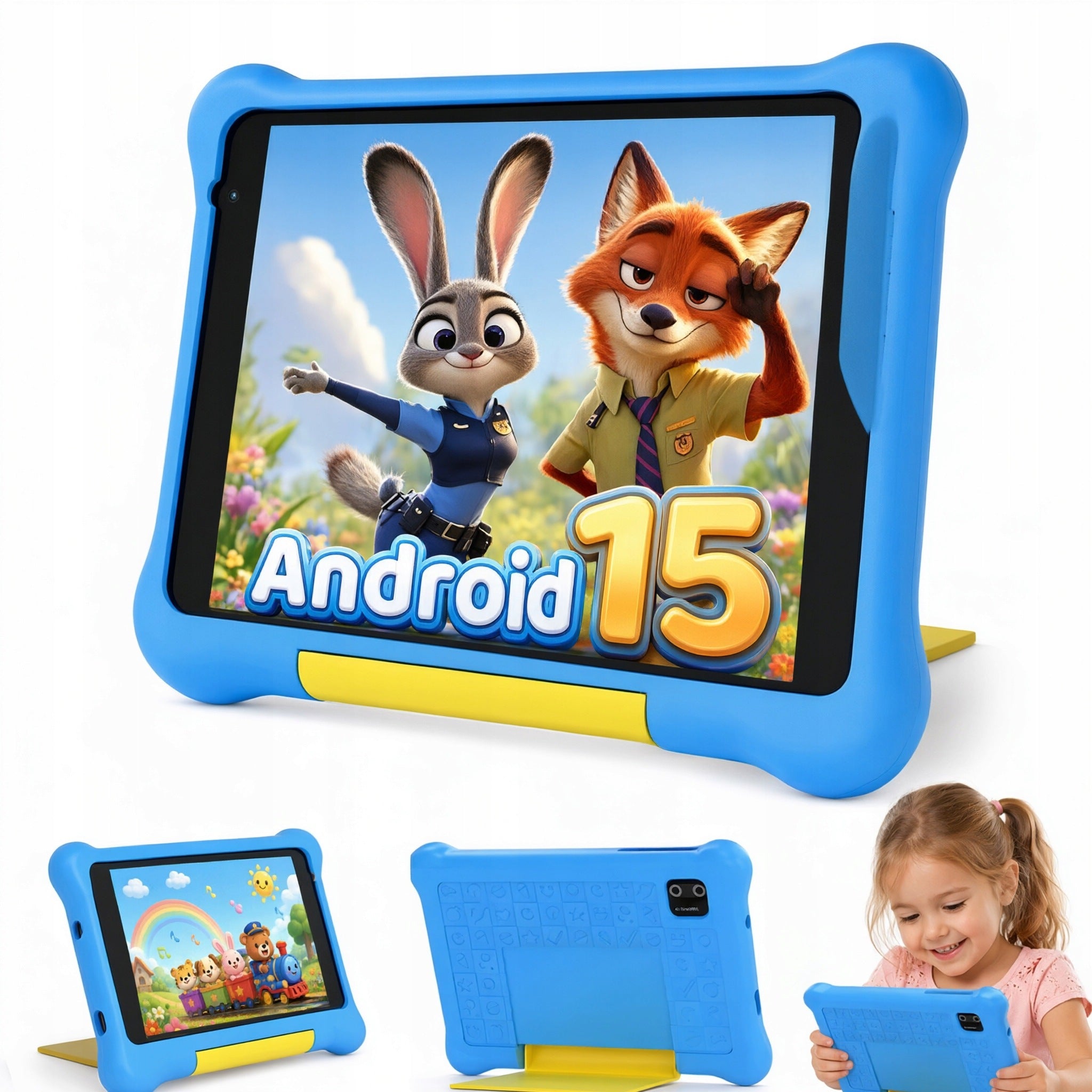 Android 15 Kids Tablet 32GB/1TB Expand GMS Certified Fast Charging WiFi 6