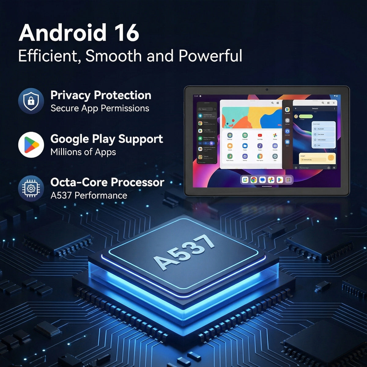 Android 16 2-in-1 Tablet 10" 36GB+256GB 8-core Case Keyboard Mouse Stylus Packaging status original
