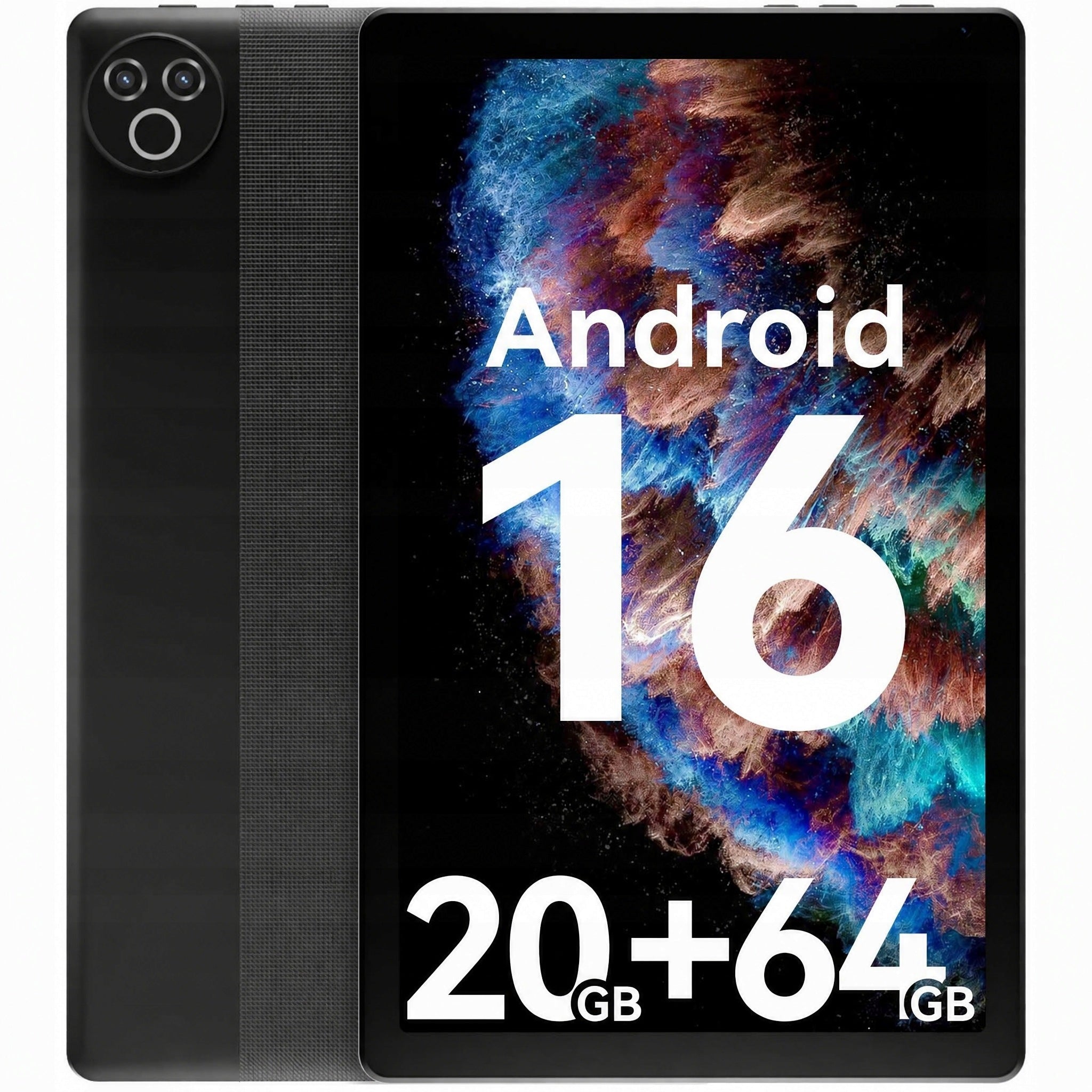 Android 16 Tablet 10" 20GB+64GB WiFi 6 HD IPS Fast WiFi 6 BT 5.4 for Study