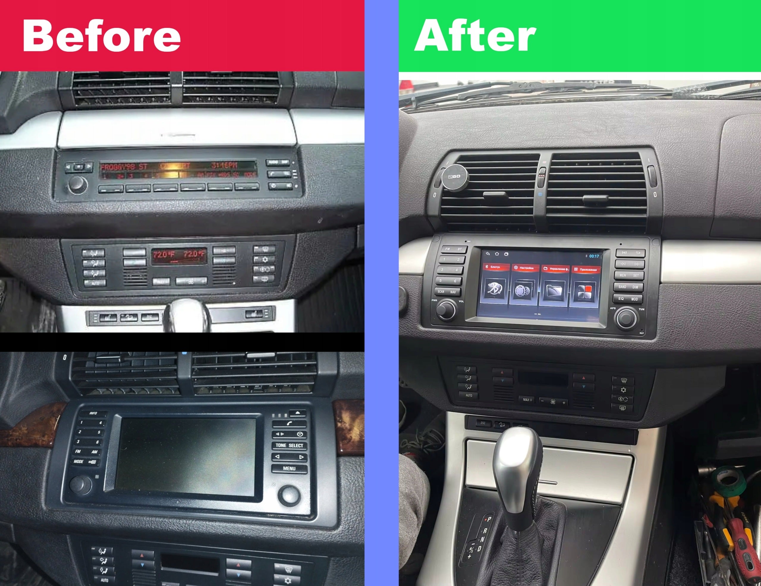 Android Radio for BMW X5 E53 / Android Auto Carplay Wi-Fi Bluetooth Manufacturer code Android BMW X5 E53 Android Auto Carplay