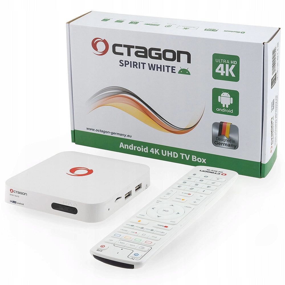 Android SMART BOX TV 4K HDR10+ WIFI Bluetooth Google Assistant Home Octagon