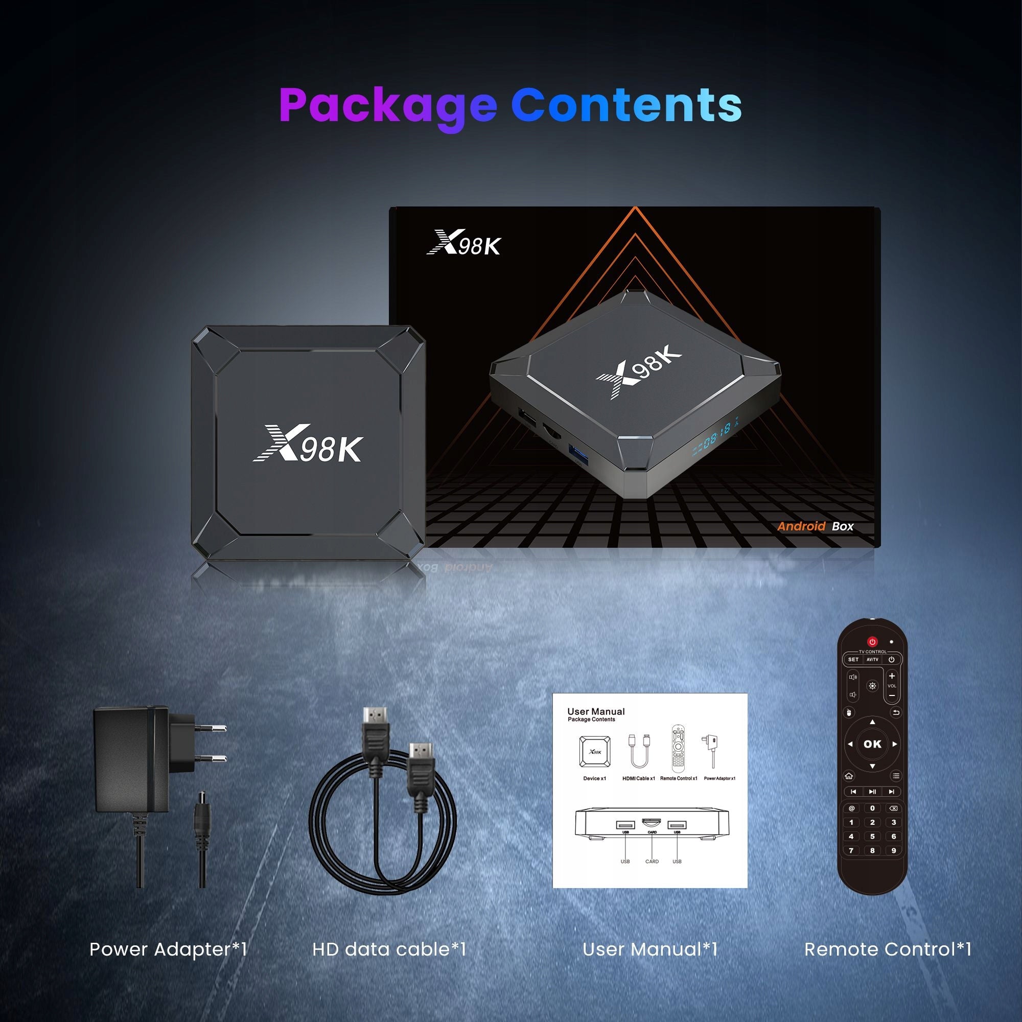 Android TV Box X98K 13.0 Ultra HD 8K WiFi6 BT 5.0 4GB /32GB 8K USB Set Top Box EAN (GTIN) 5901179247171