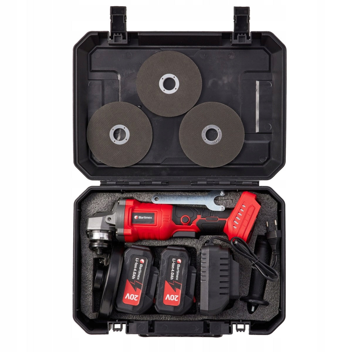 Angle Grinder Cordless Brushless 2x 4,0Ah Rubber Angle Diax Disc diameter 125 mm