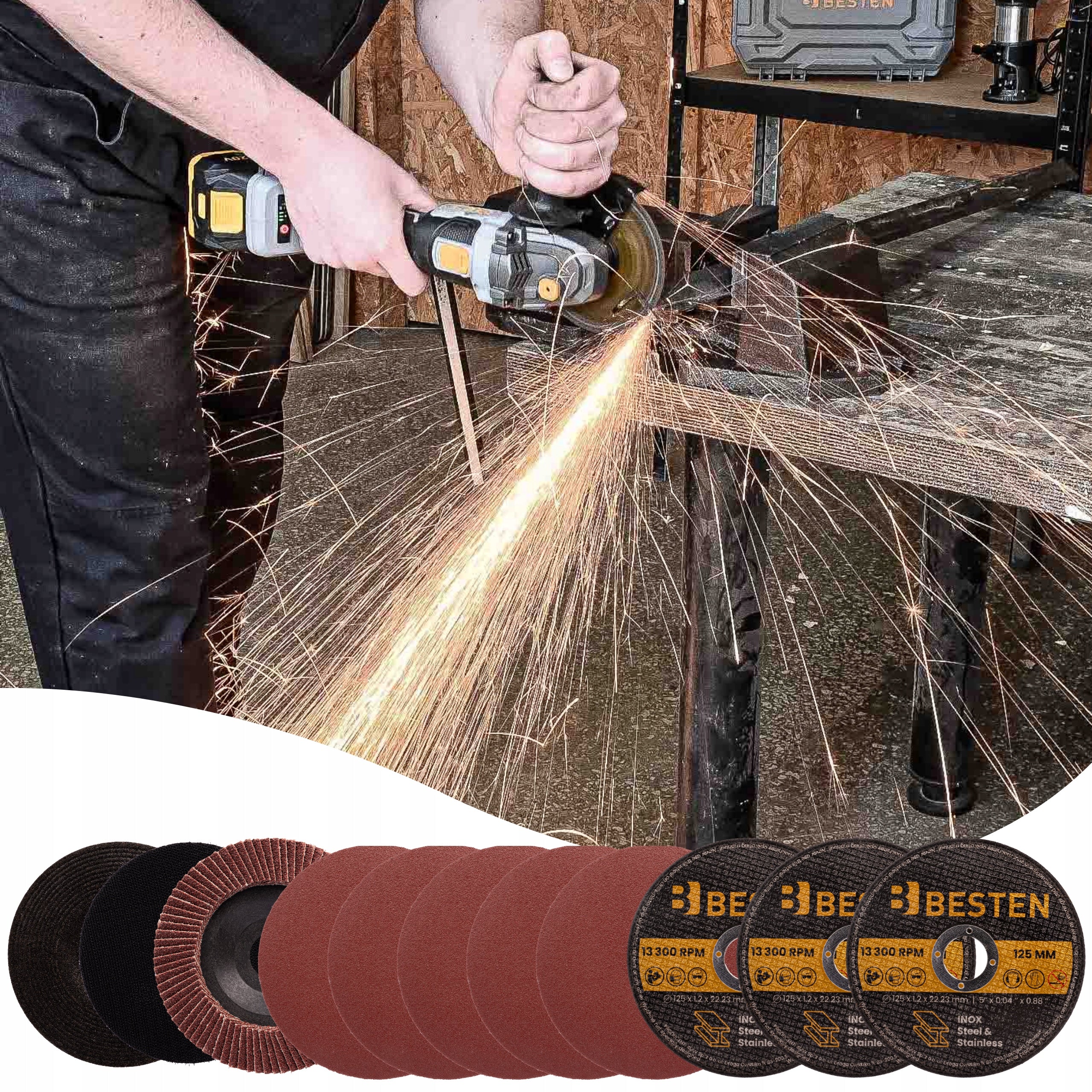 Angle Grinder Cordless Brushless Angle Diax 2XAku 4Ah SET Kind angle grinder