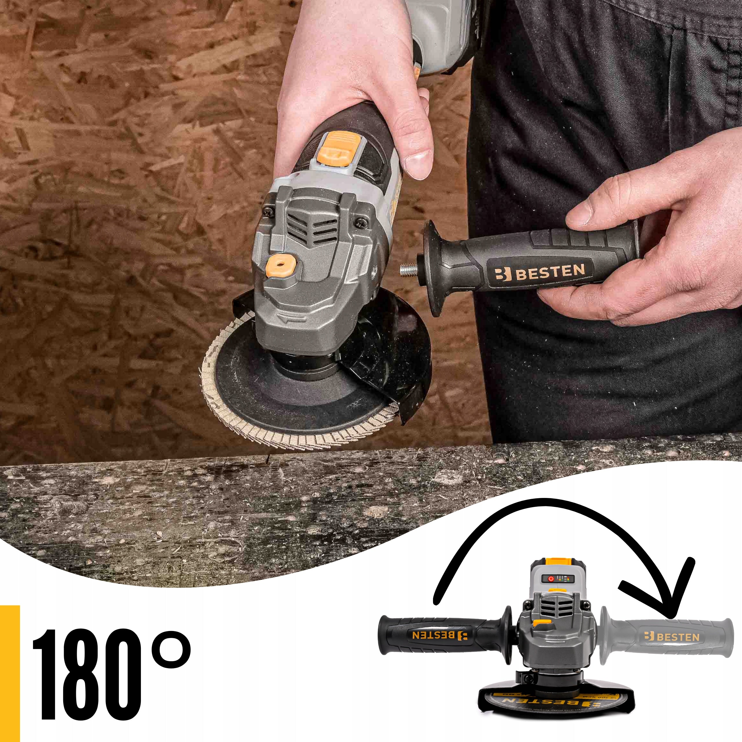 Angle Grinder Cordless Brushless Angle Diax 2XAku 4Ah SET Number of batteries 2