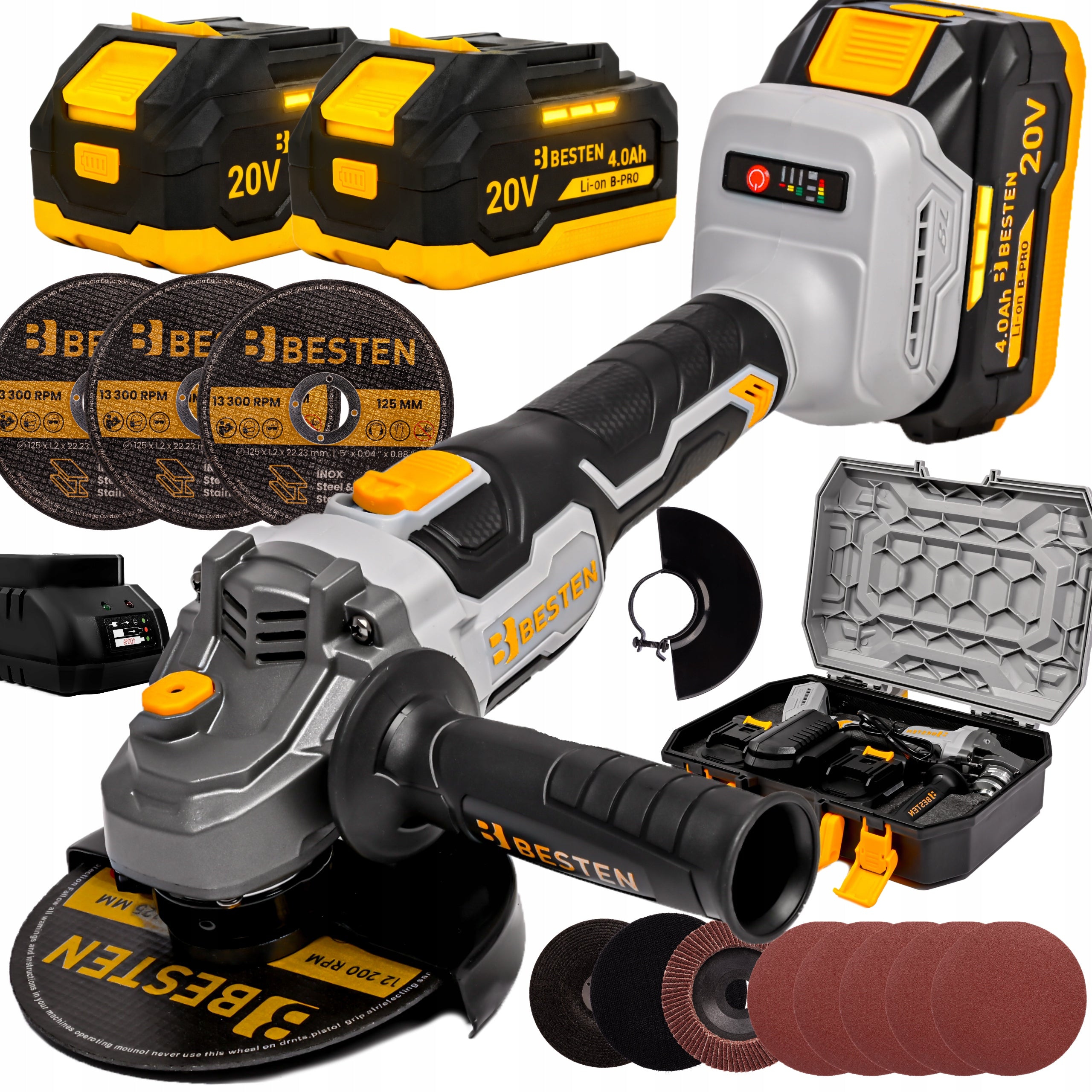 Angle Grinder Cordless Brushless Angle Diax 2XAku 4Ah SET