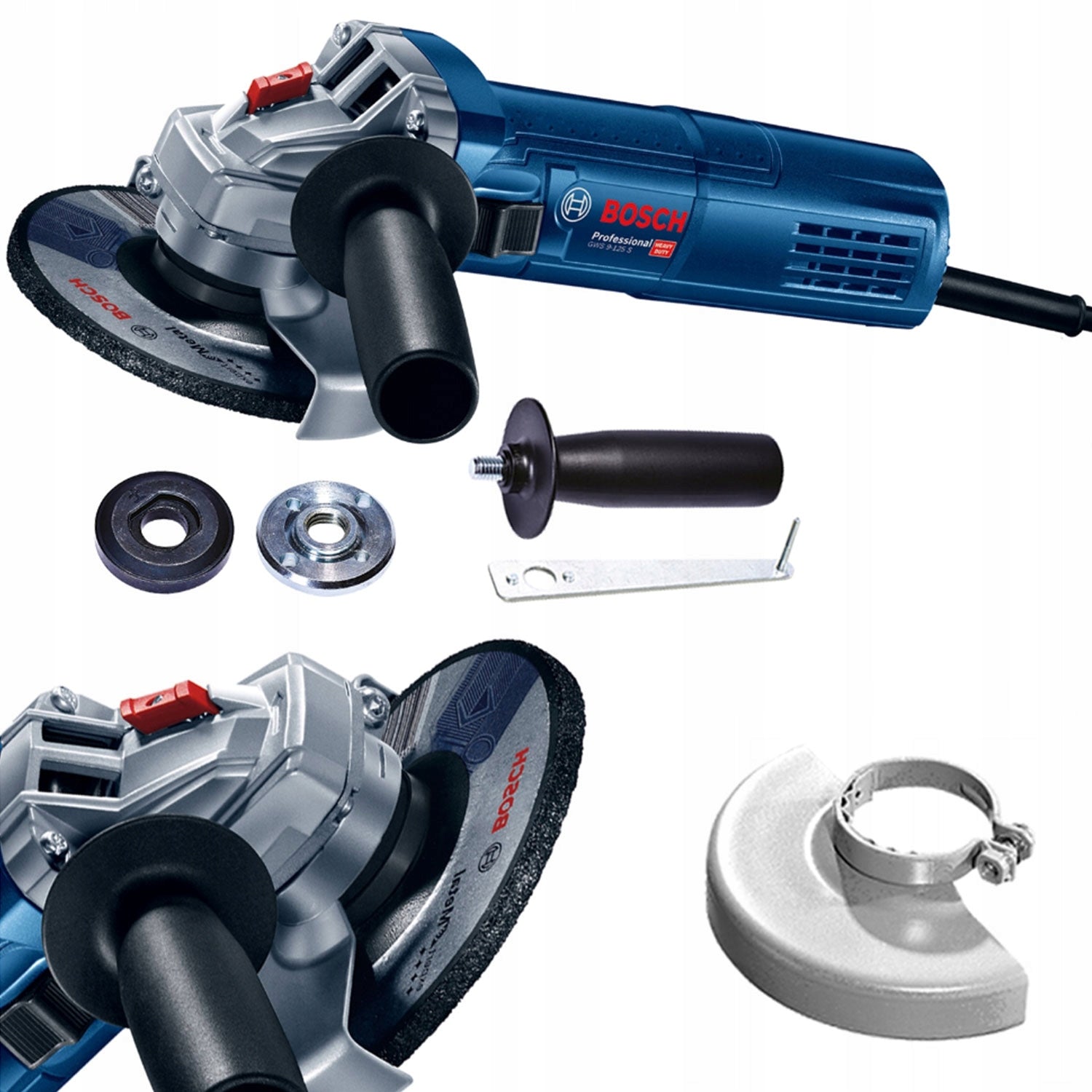 Angle grinder BOSCH with adjustable circumference 125mm barefoot diaks 900W GWS 9-125 S
