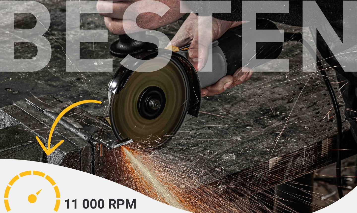 Angle grinder angle Diax 850W 125mm 10x Shield BESTEN strong Brand BESTEN