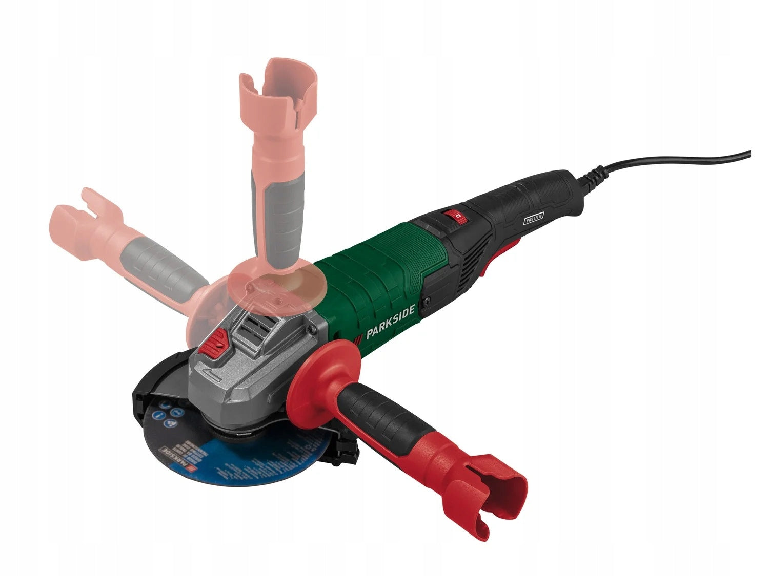 Angle grinder angle Parkside PWS 125 I9 1200 W + disc accessories Packaging status original