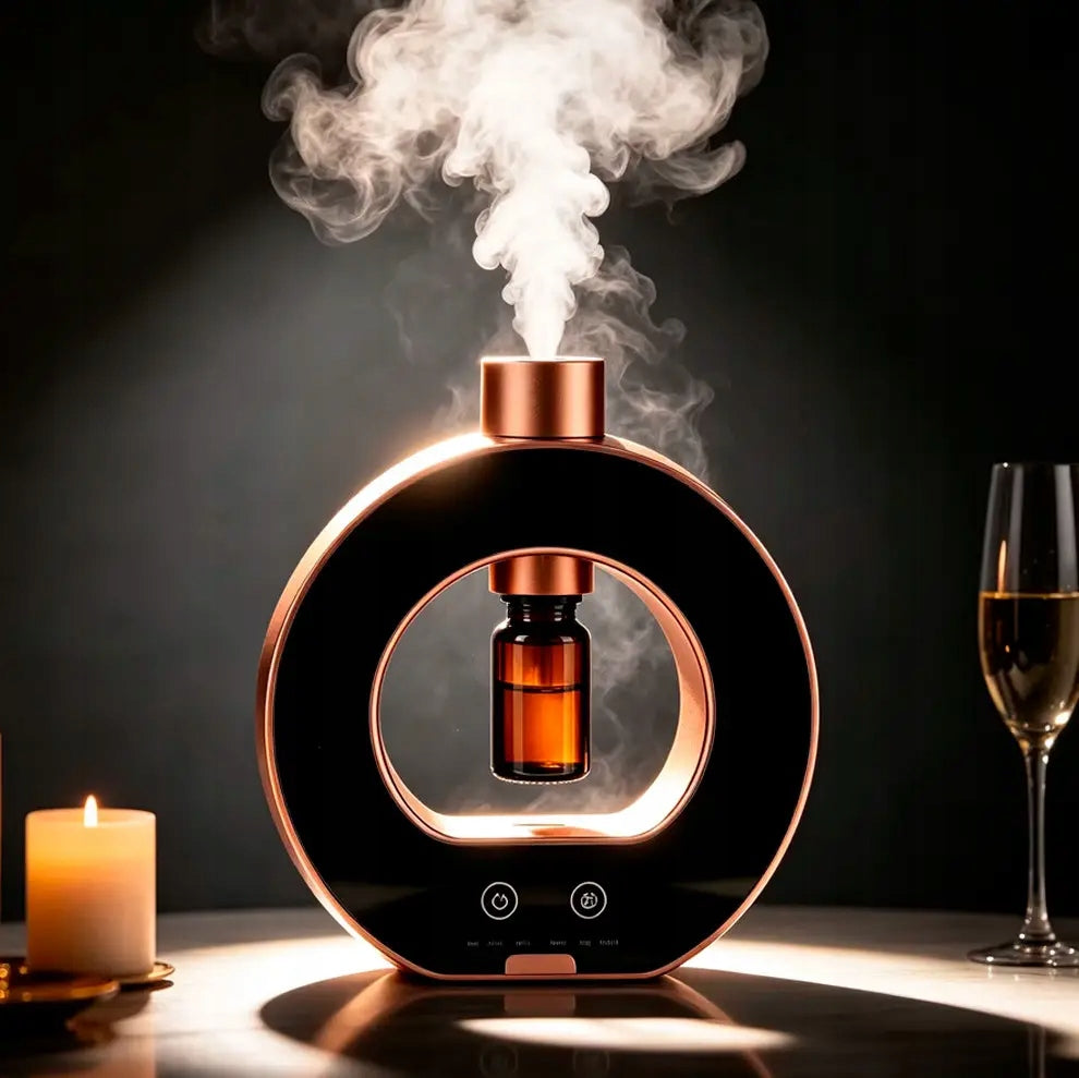 Anhydrous Essential Oil Diffuser with Rose Gold Battery and Timer Packaging status original